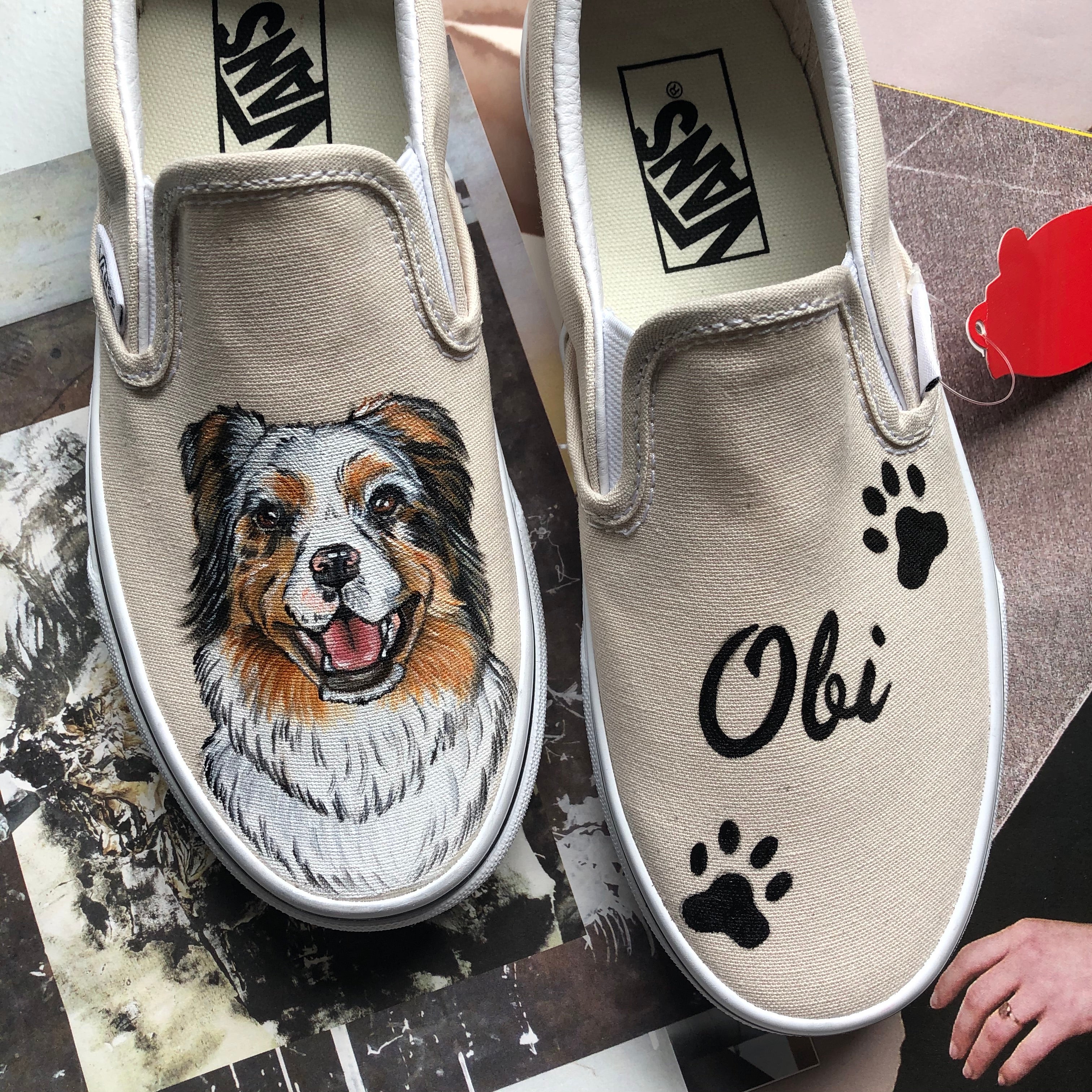 Custom dog hot sale vans shoes